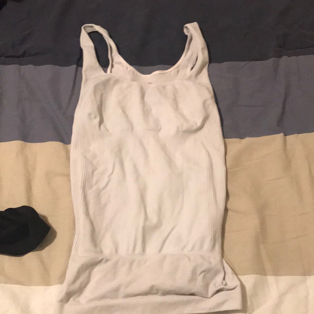 White EVERYDAY™ MATERNITY BELLY SUPPORT TANKTOP
